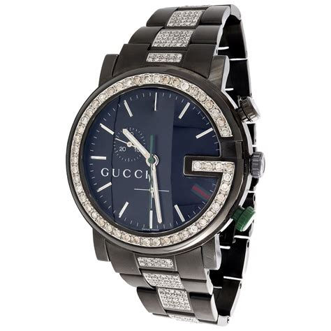 gucci diamond watch mens|gucci watch for men black.